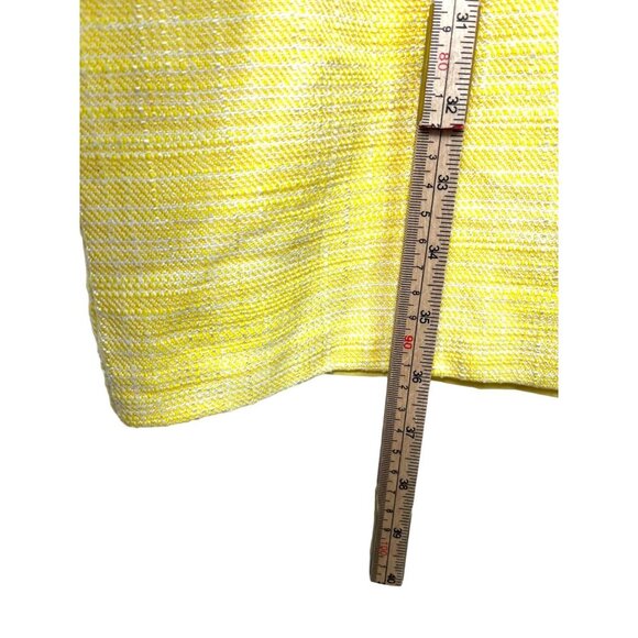 Julie Brown JB NYC Sunshine Yellow Sheath Dress tiered fringe size 12 - Picture 7 of 9